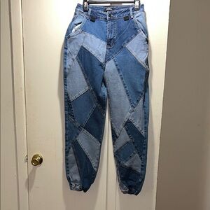 Patchwork Blue Jeans